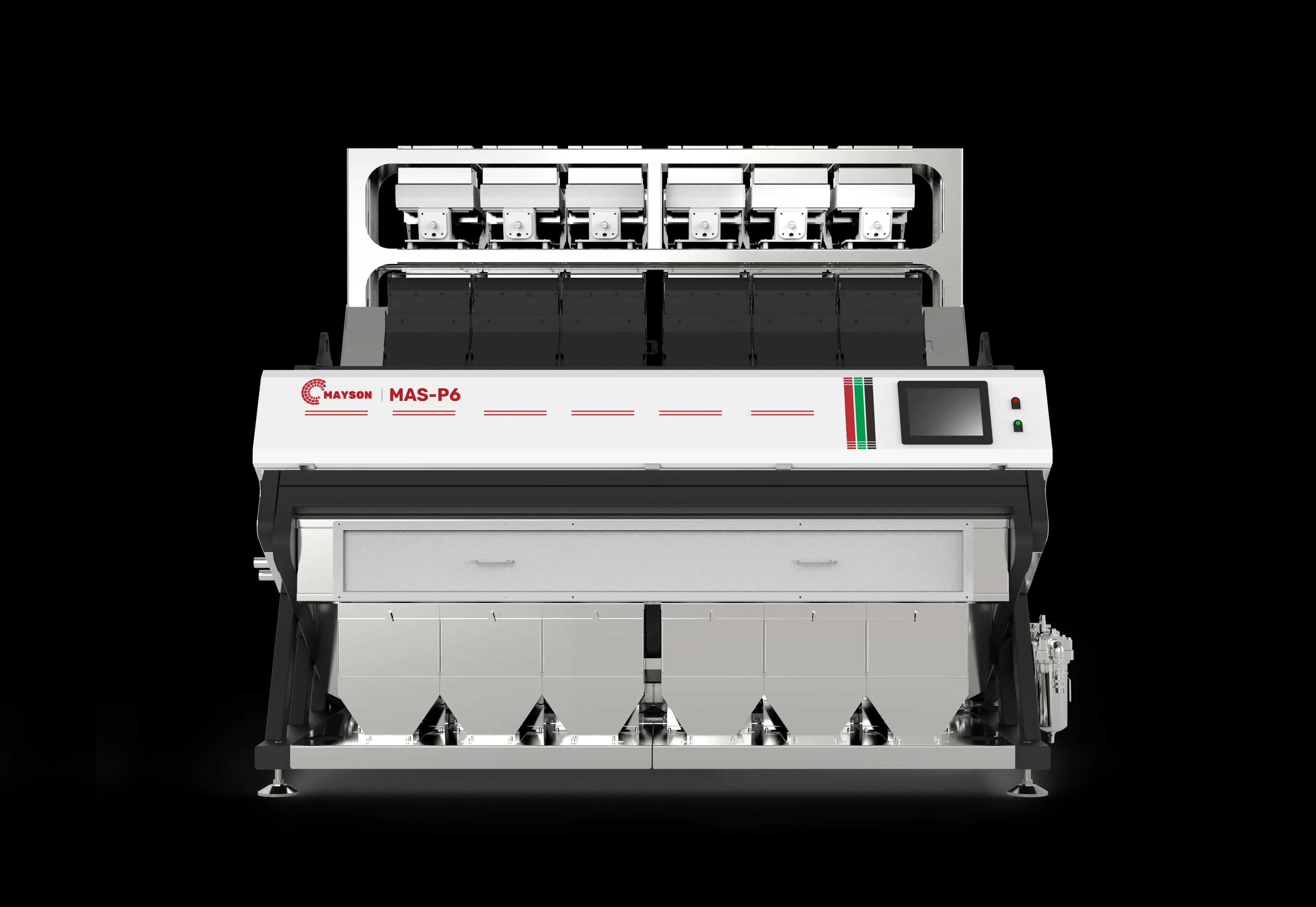 Mayson MAS-P PET material sorter, front view.